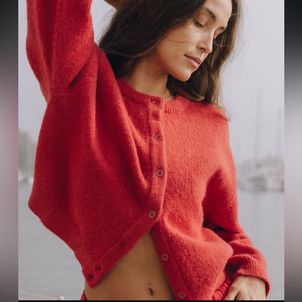 Daily Drills Vibrant Red Women's Cardigan